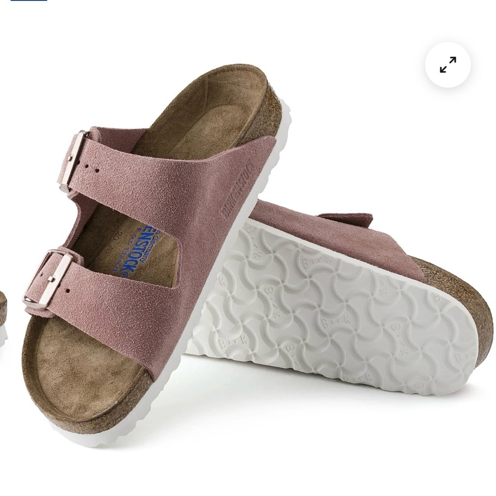 Birkenstock Arizona softbed sandals sz6 36\6 US Suede in Rose price firm!